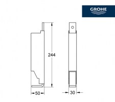 MEDIDAS SOPORTE FIJACION INODORO RAPID SL GROHE